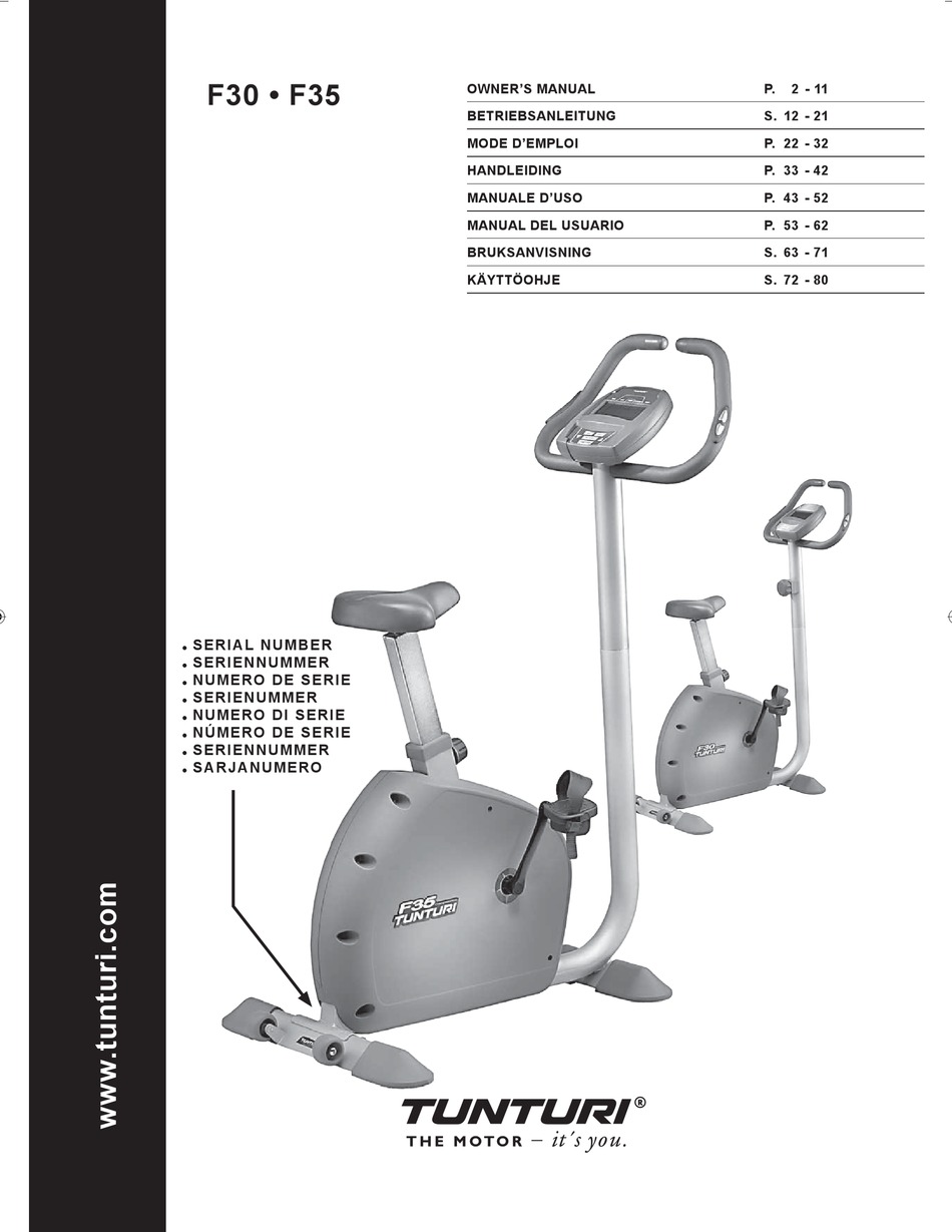 tunturi f35 exercise bike