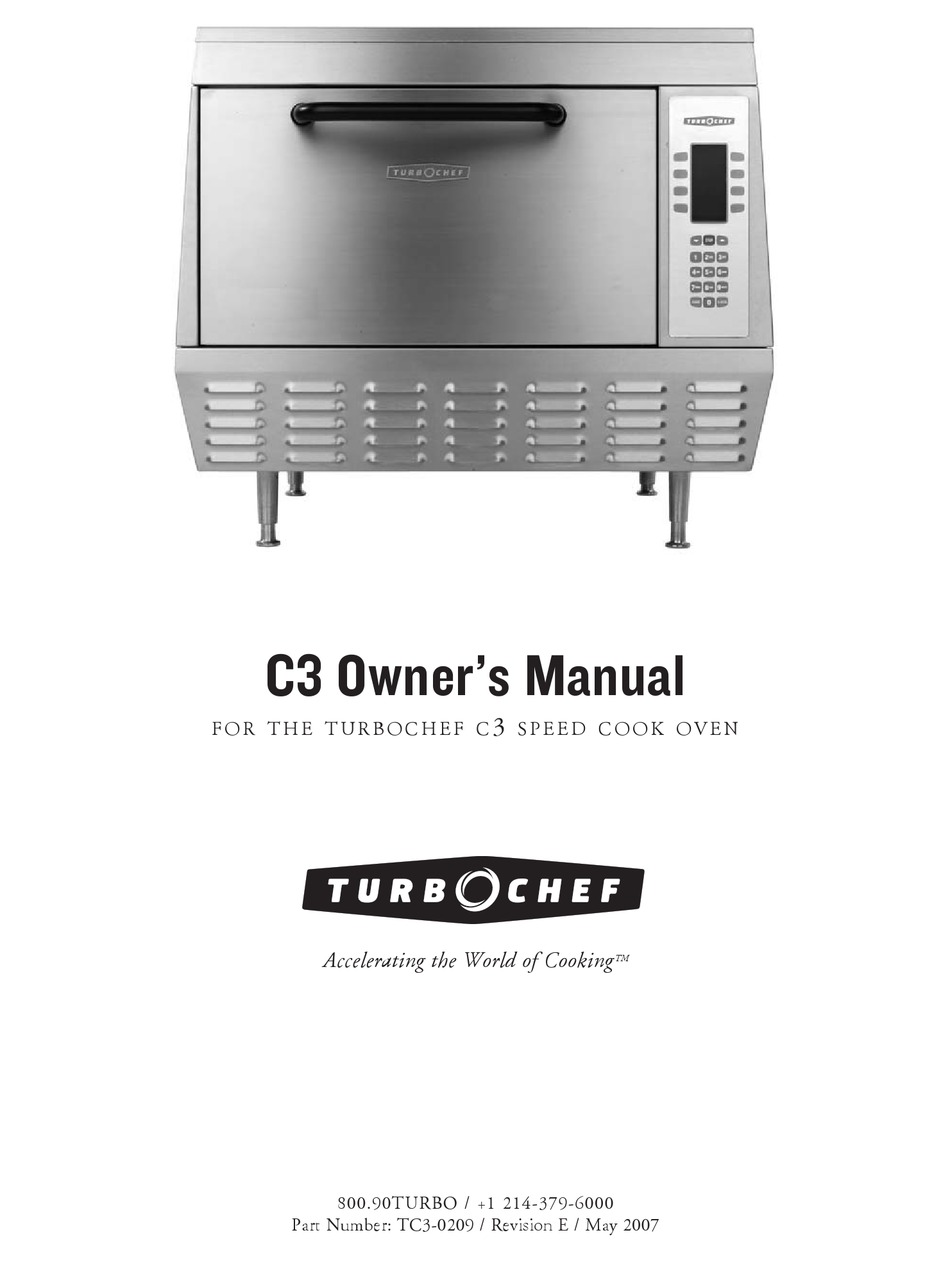 TURBOCHEF C3 OWNER'S MANUAL Pdf Download ManualsLib