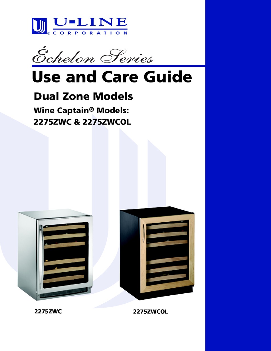 ULINE WINE CAPTAIN 2275XWCOL USE AND CARE MANUAL Pdf Download ManualsLib
