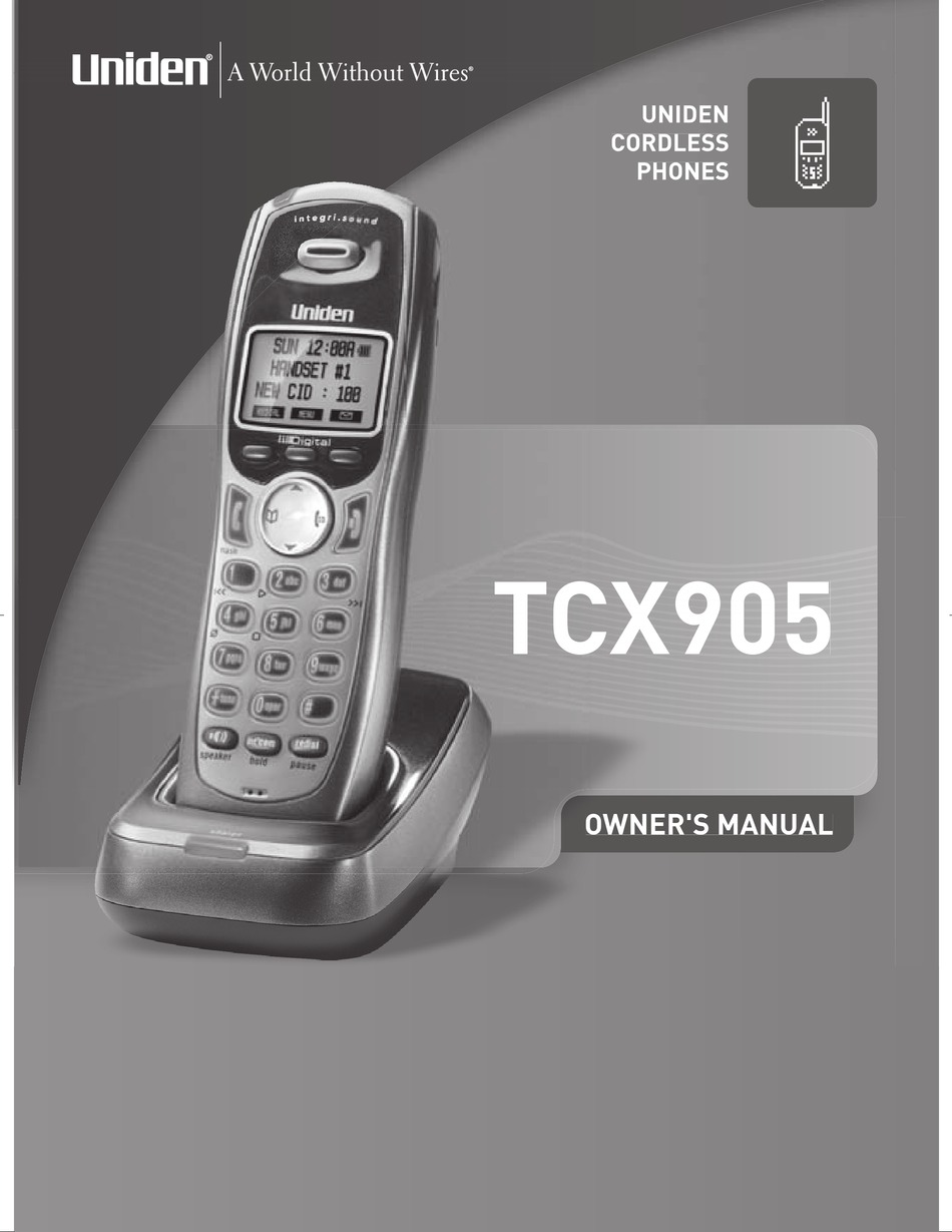 UNIDEN TCX905 OWNER