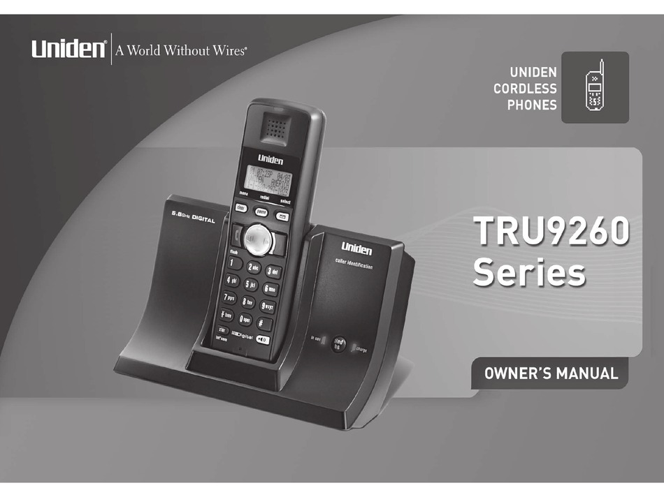 UNIDEN TRU9260 SERIES OWNERS MANUAL Pdf Download | ManualsLib UNIDEN TRU9260 SERIES OWNERS MANUAL Pdf Download