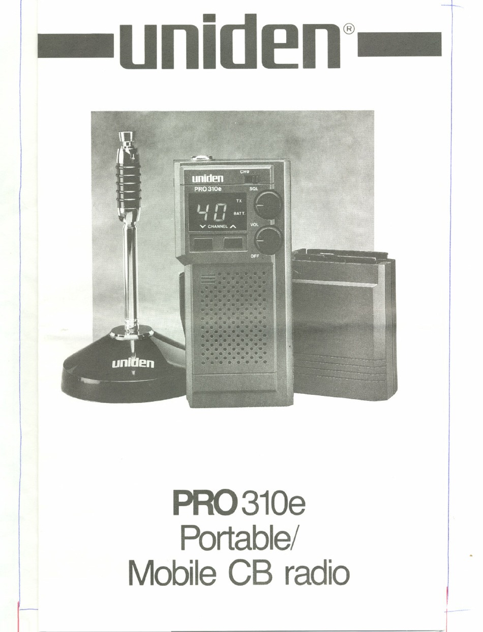 UNIDEN 310E OWNER'S MANUAL Pdf Download | ManualsLib