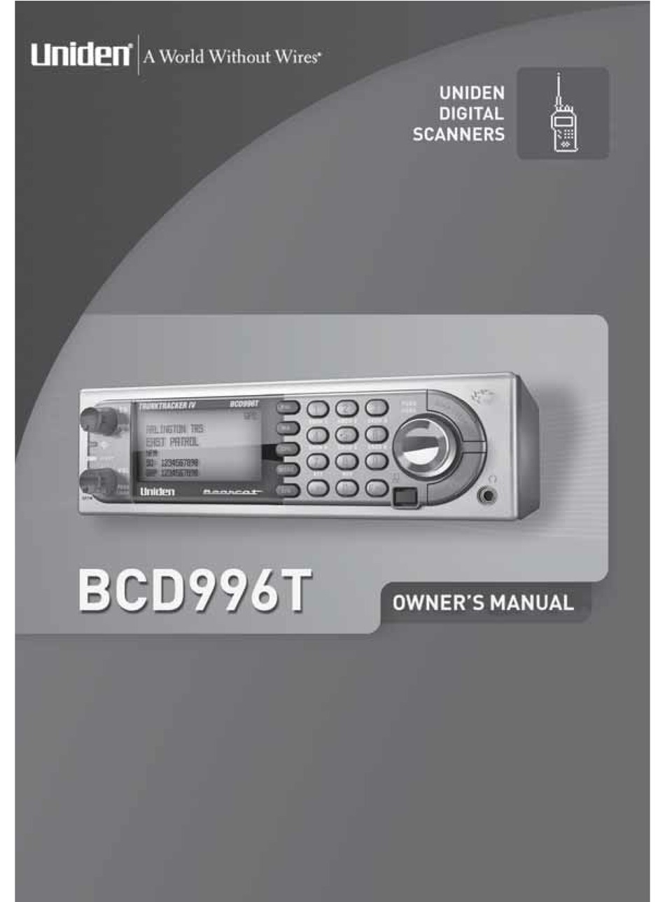 UNIDEN BCD996T OWNER'S MANUAL Pdf Download | ManualsLib