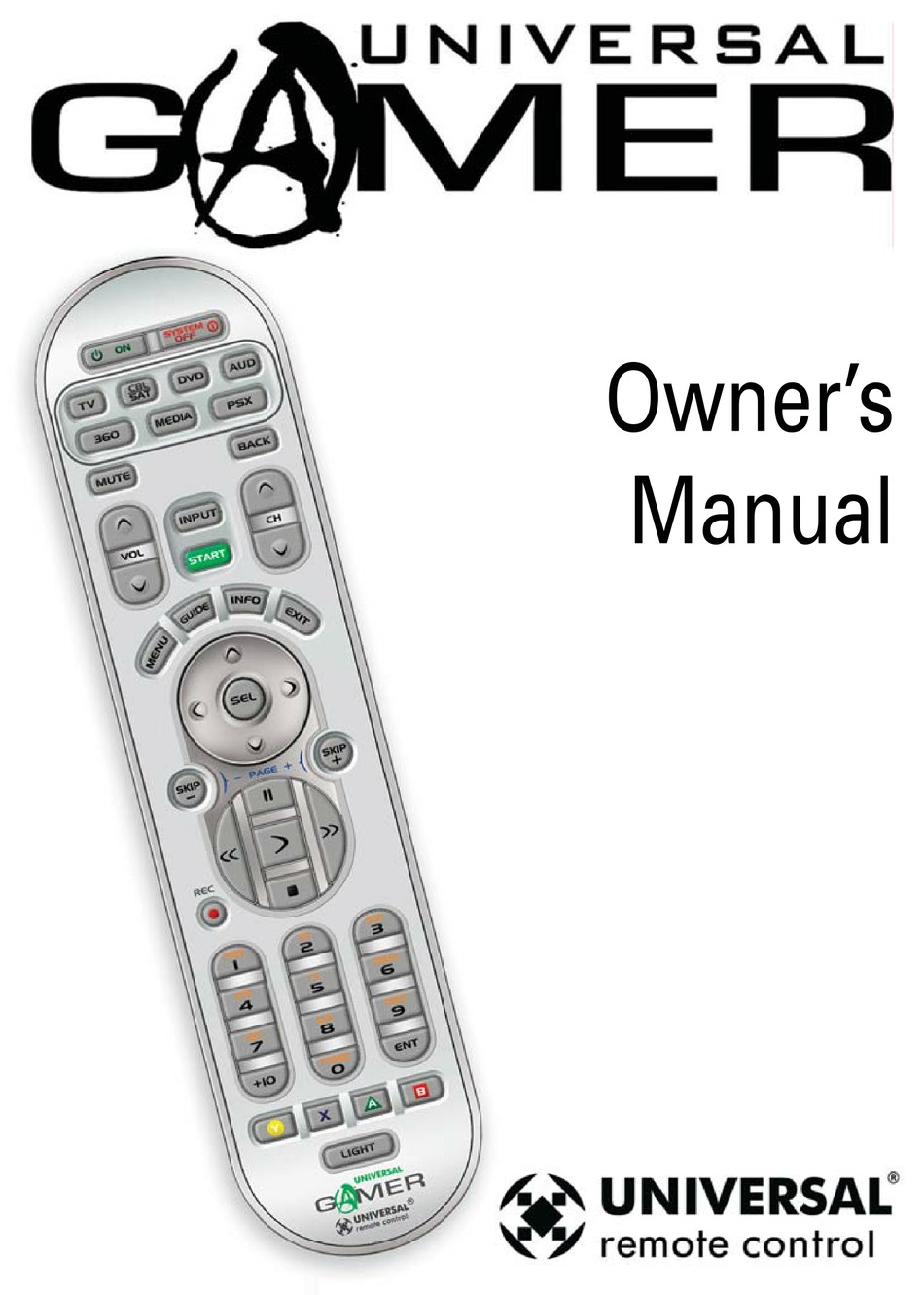 UNIVERSAL REMOTE CONTROL UNIVERSL REMOTE OWNER'S MANUAL Pdf Download