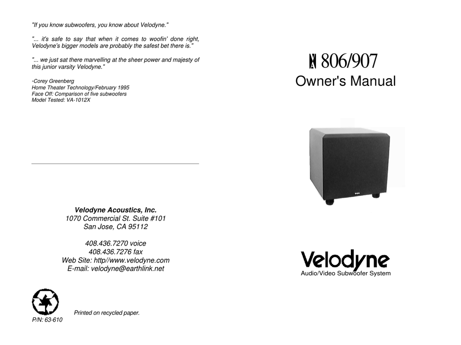 velodyne va 907