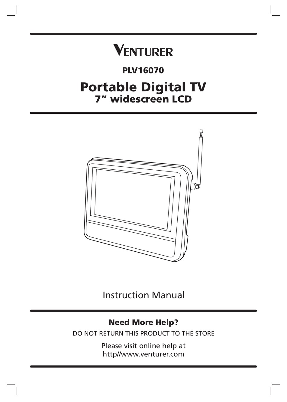 VENTURER PLV16070 INSTRUCTION MANUAL Pdf Download ManualsLib