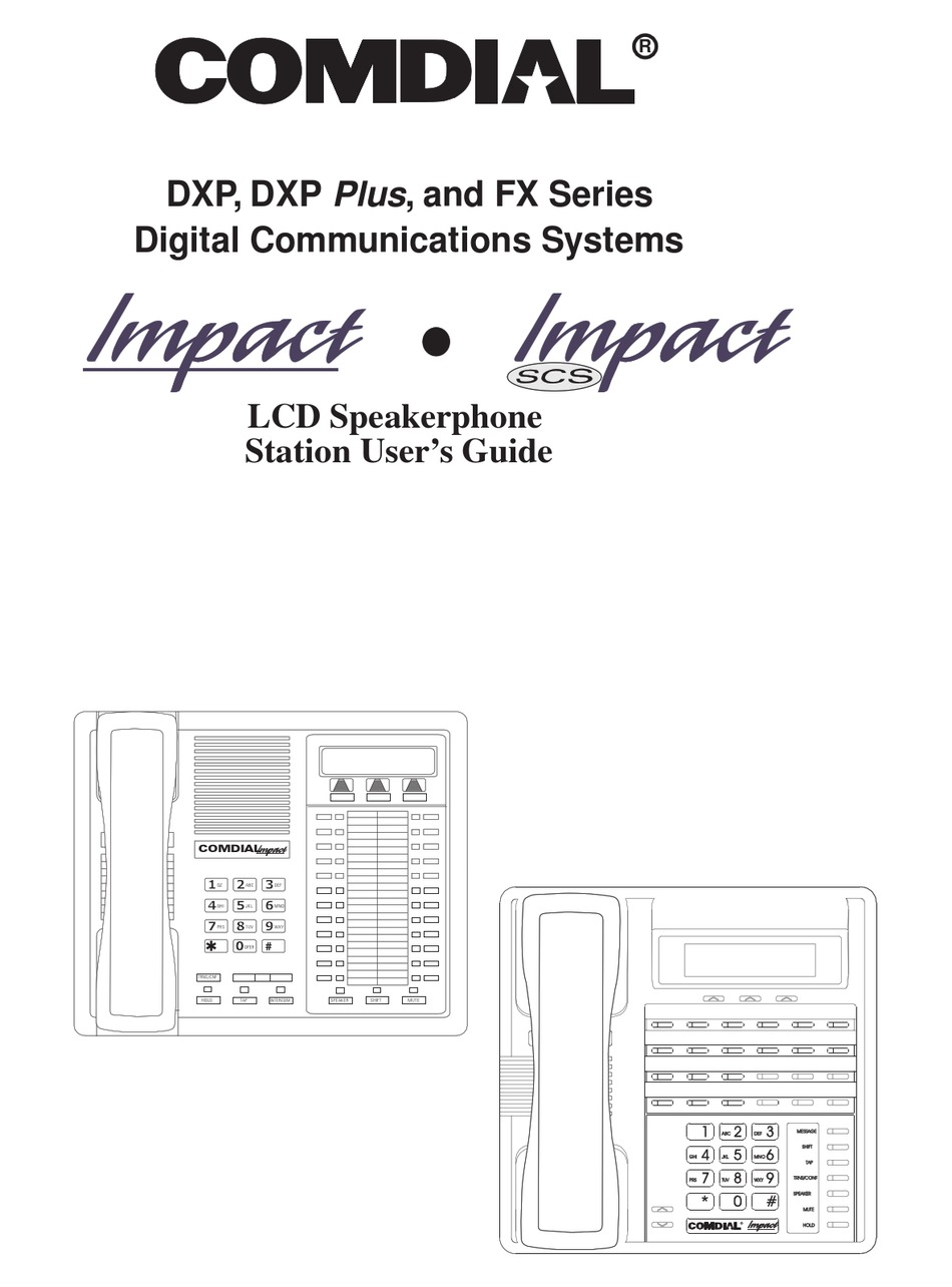 COMDIAL DXP PLUS SERIES USER MANUAL Pdf Download | ManualsLib