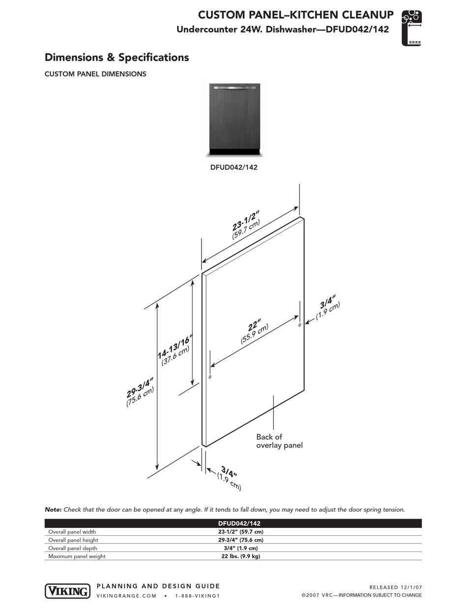 Viking store dishwasher dfud042