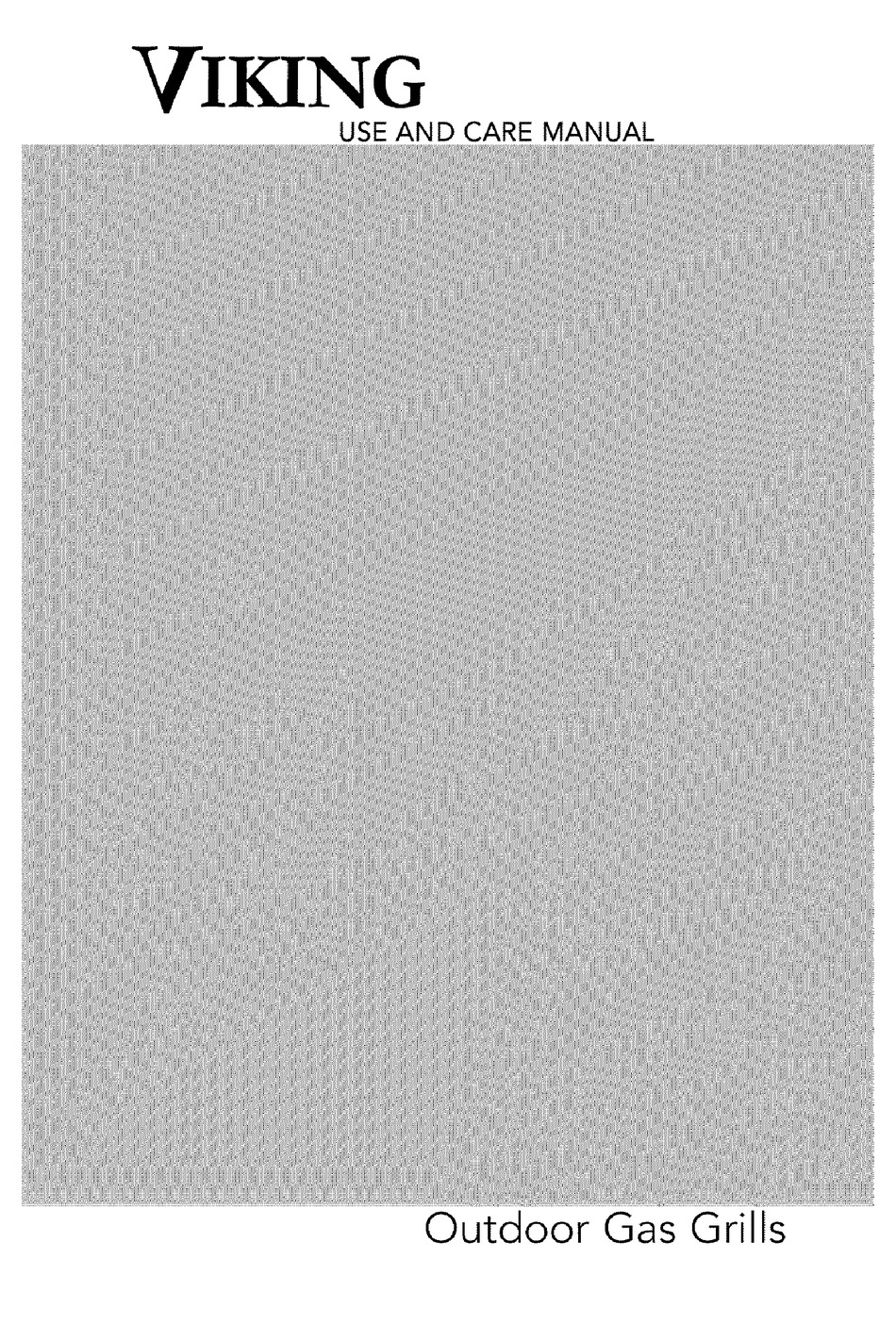 VIKING GAS GRILL USE AND CARE MANUAL Pdf Download ManualsLib