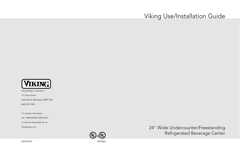 VIKING 24" W. UNDERCOUNTER/FREESTANDING REFRIGERATED BEVERAGE CENTER