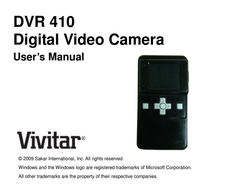 vivitar 410 digital video camera