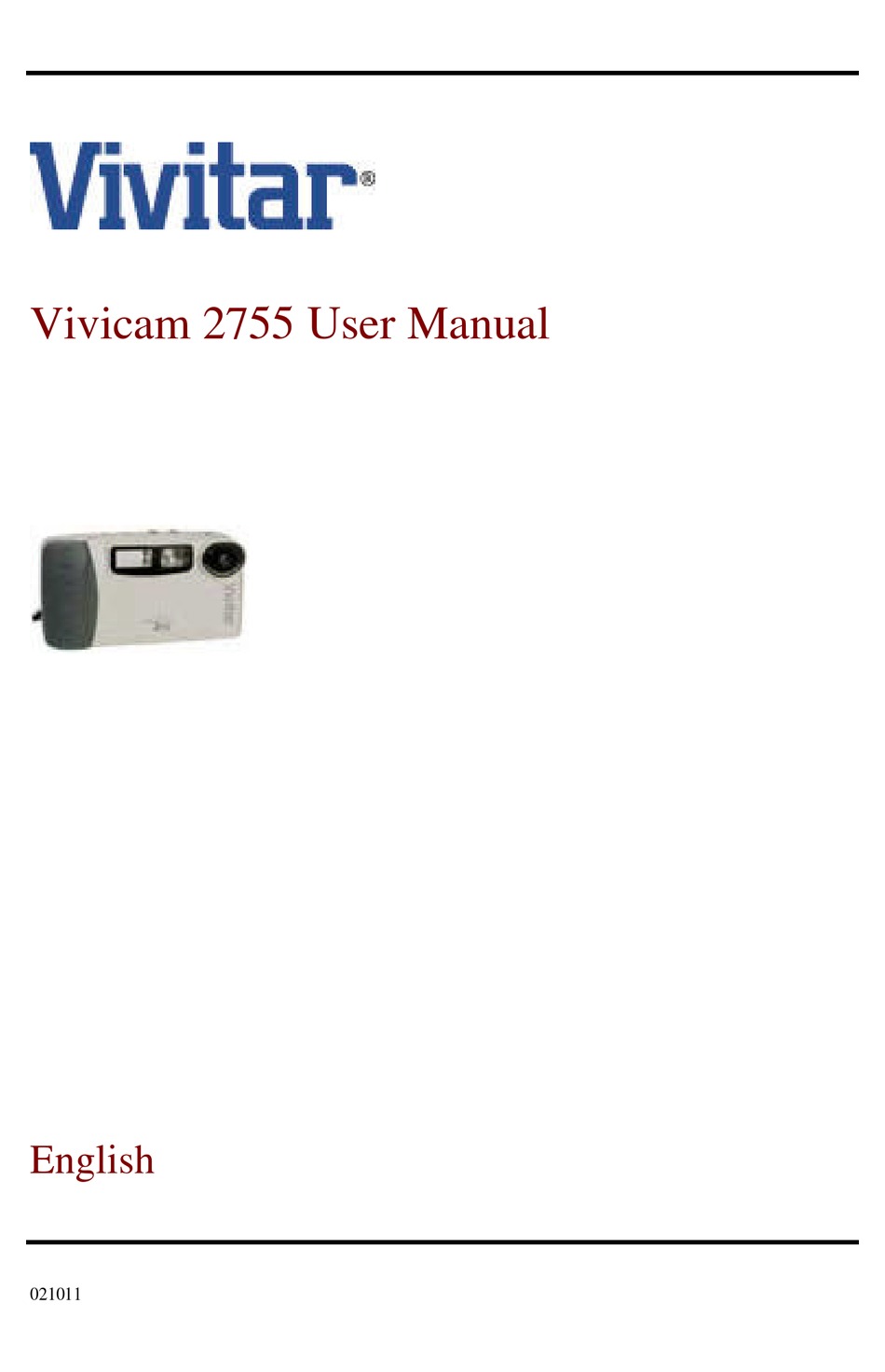 VIVITAR VIVICAM 2755 USER MANUAL Pdf Download ManualsLib