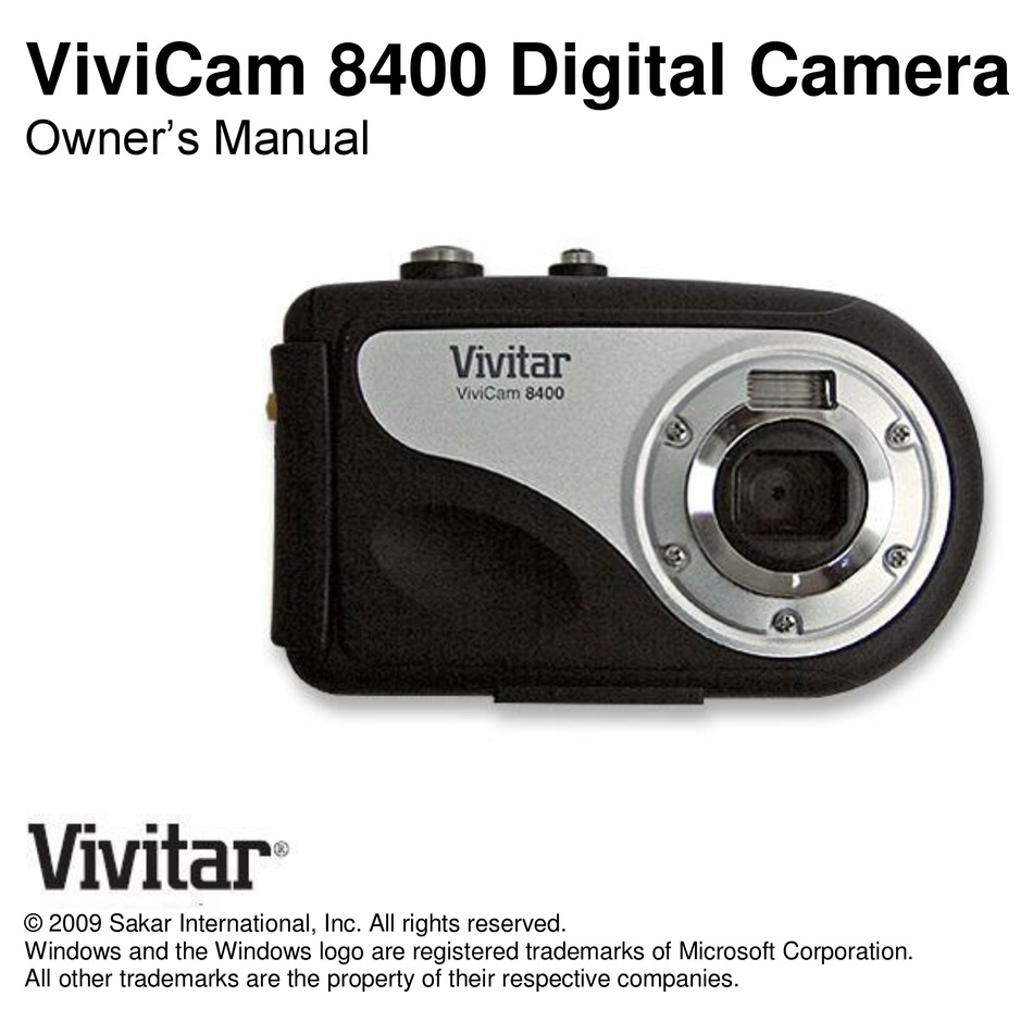 Vivitar Vivicam 8400 Owner S Manual Pdf Download Manualslib