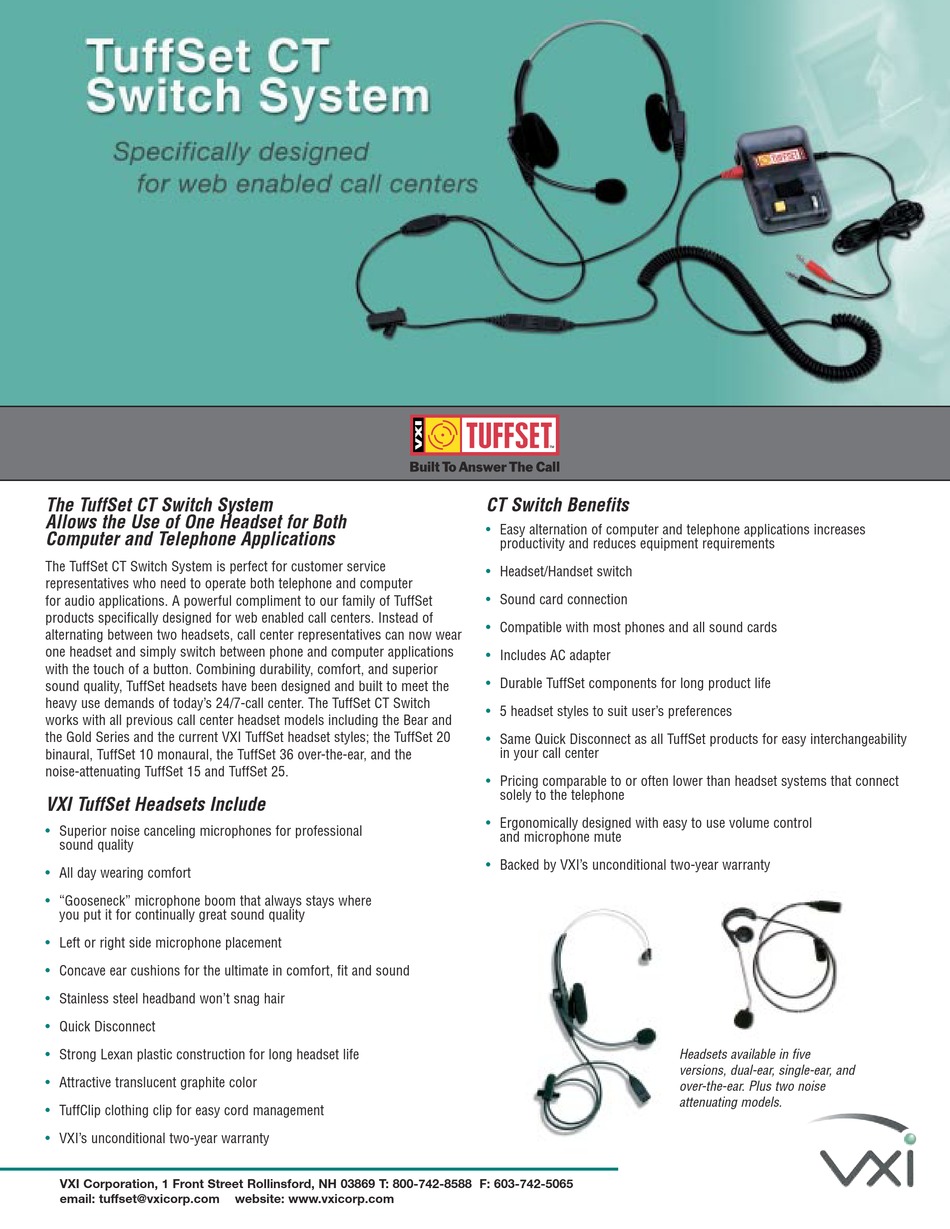 vxi-tuffset-ct-switch-system-brochure-pdf-download-manualslib