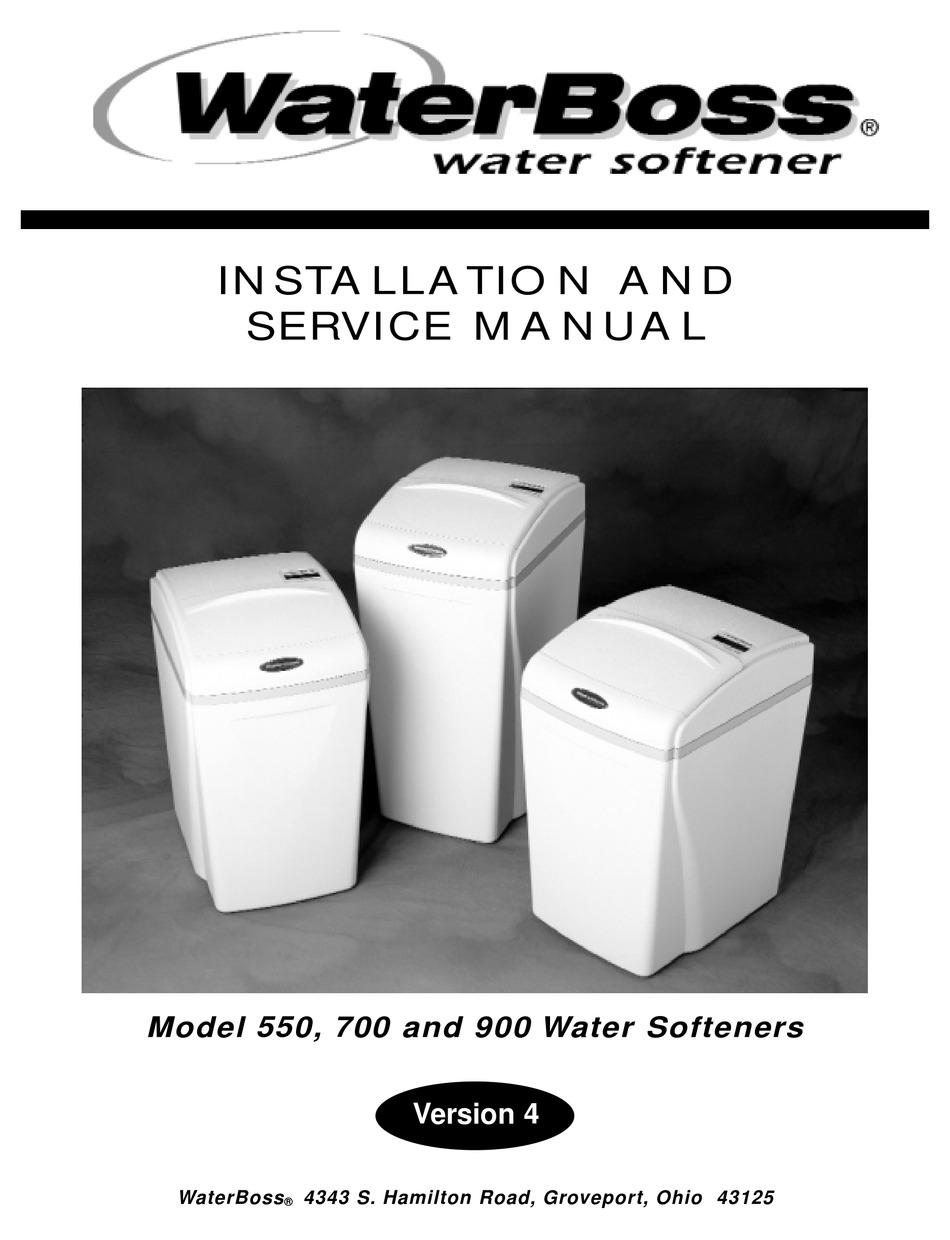 WATER BOSS 550 INSTALLATION AND SERVICE MANUAL Pdf Download | ManualsLib