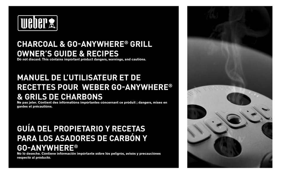 Weber Charcoal Go Anywhere Grill None Owner S Manual Pdf Download Manualslib