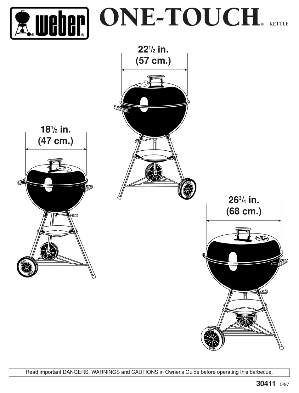 Weber Charcoal Grill Assembly Instruction Manual Pdf Download Manualslib