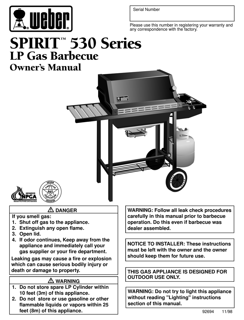 WEBER 530 OWNER