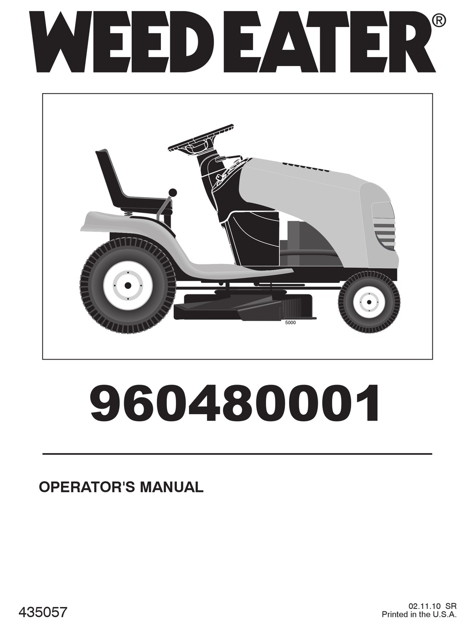 WEED EATER 435057 OPERATOR'S MANUAL Pdf Download ManualsLib