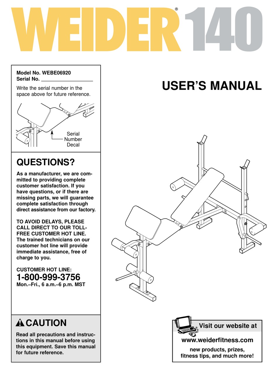 Weider 140 2025 weight bench