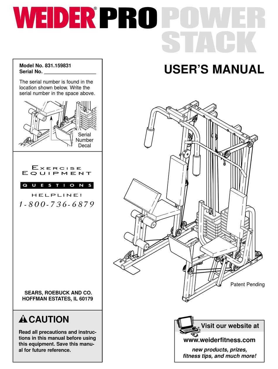 weider pro 9940 exercise guide