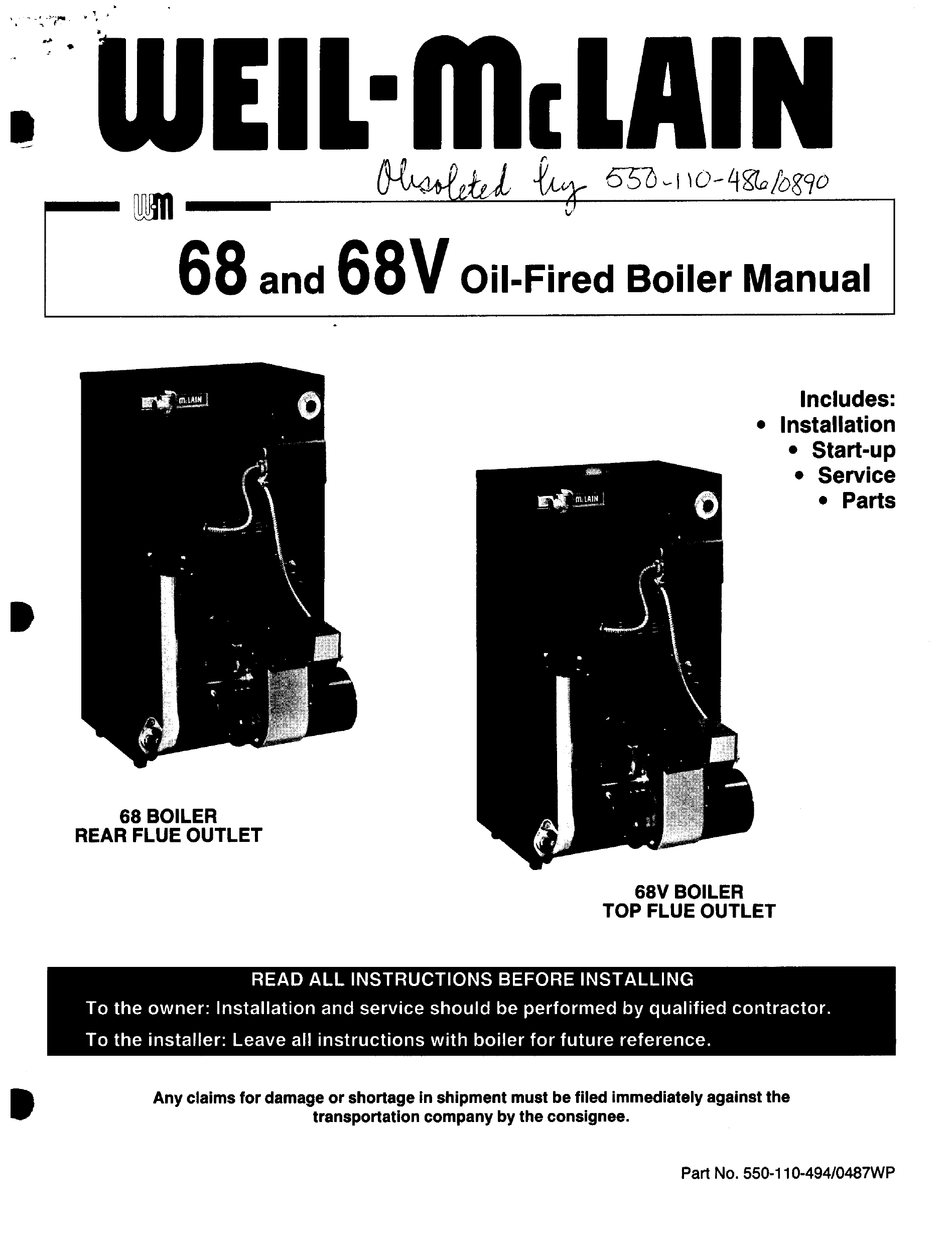 WEILMCLAIN 68 MANUAL Pdf Download ManualsLib
