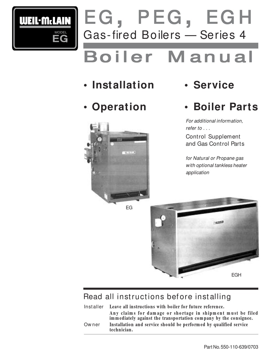 WEILMCLAIN EG MANUAL Pdf Download ManualsLib