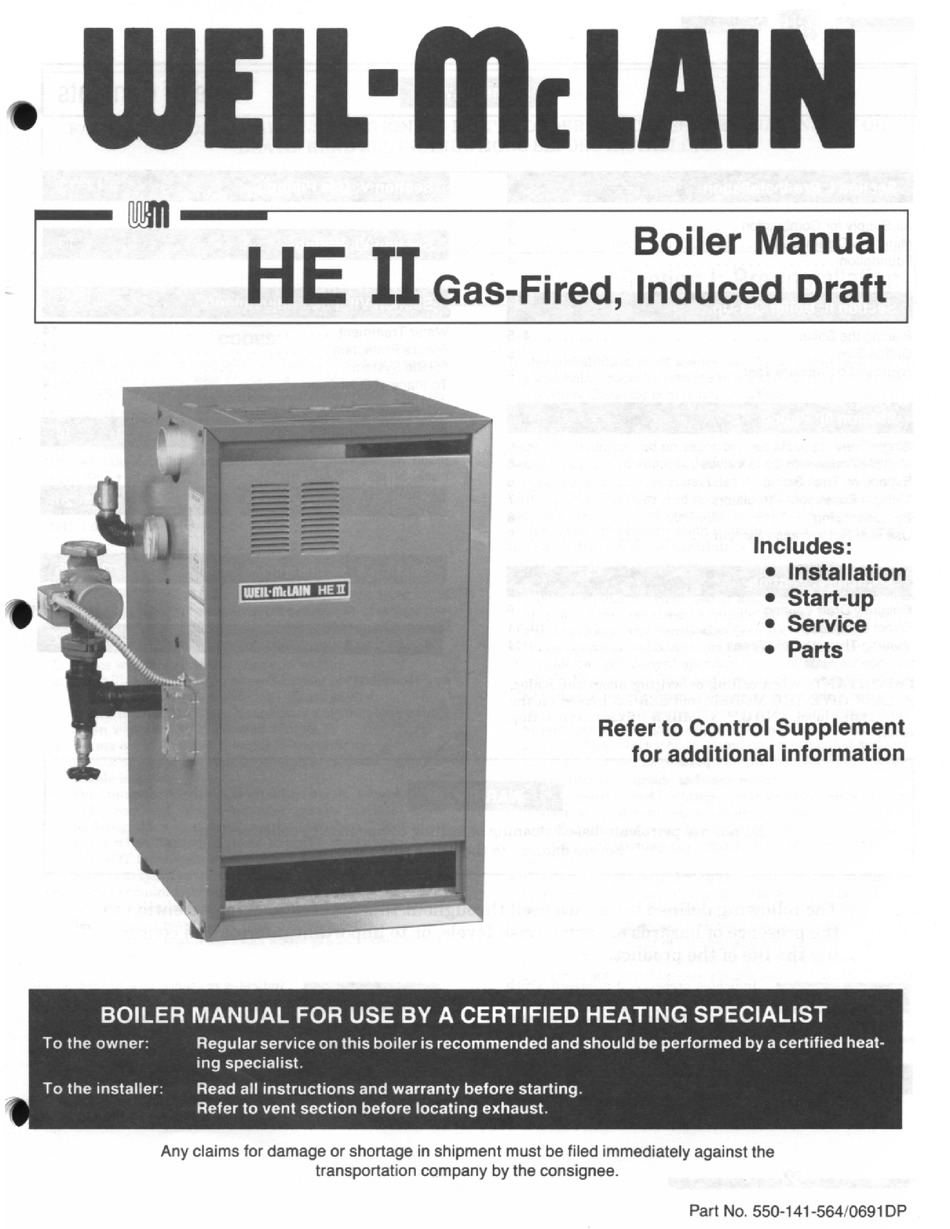 Weil Mclain He Ii Boiler Manual Pdf Download Manualslib