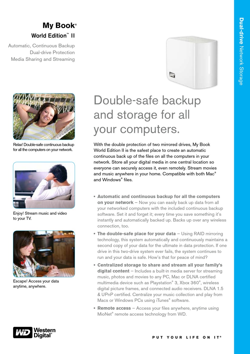 WESTERN DIGITAL MY BOOK WORLD EDITION II WDH2NC20000 SPECIFICATIONS Pdf