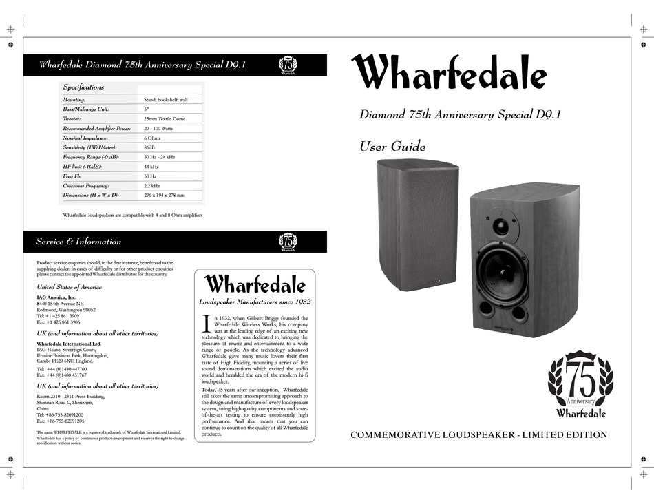 wharfedale diamond 75th anniversary