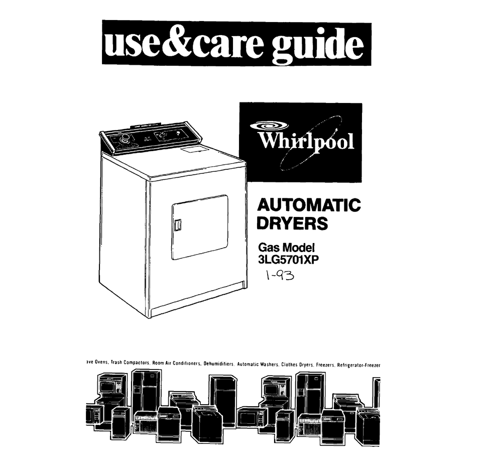 WHIRLPOOL 3LG57OLXP USE & CARE MANUAL Pdf Download ManualsLib