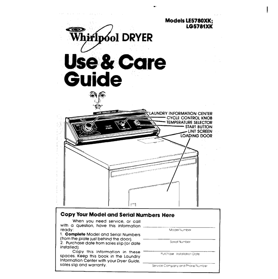 WHIRLPOOL LE5780XK USE & CARE MANUAL Pdf Download ManualsLib