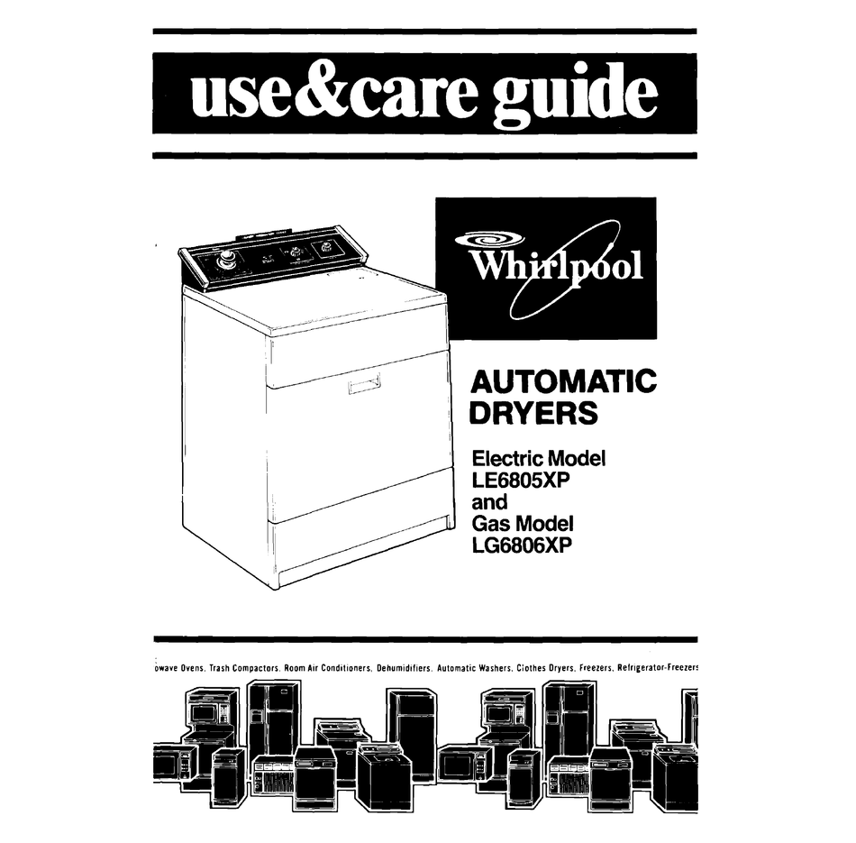 WHIRLPOOL LE6805XP USE & CARE MANUAL Pdf Download ManualsLib