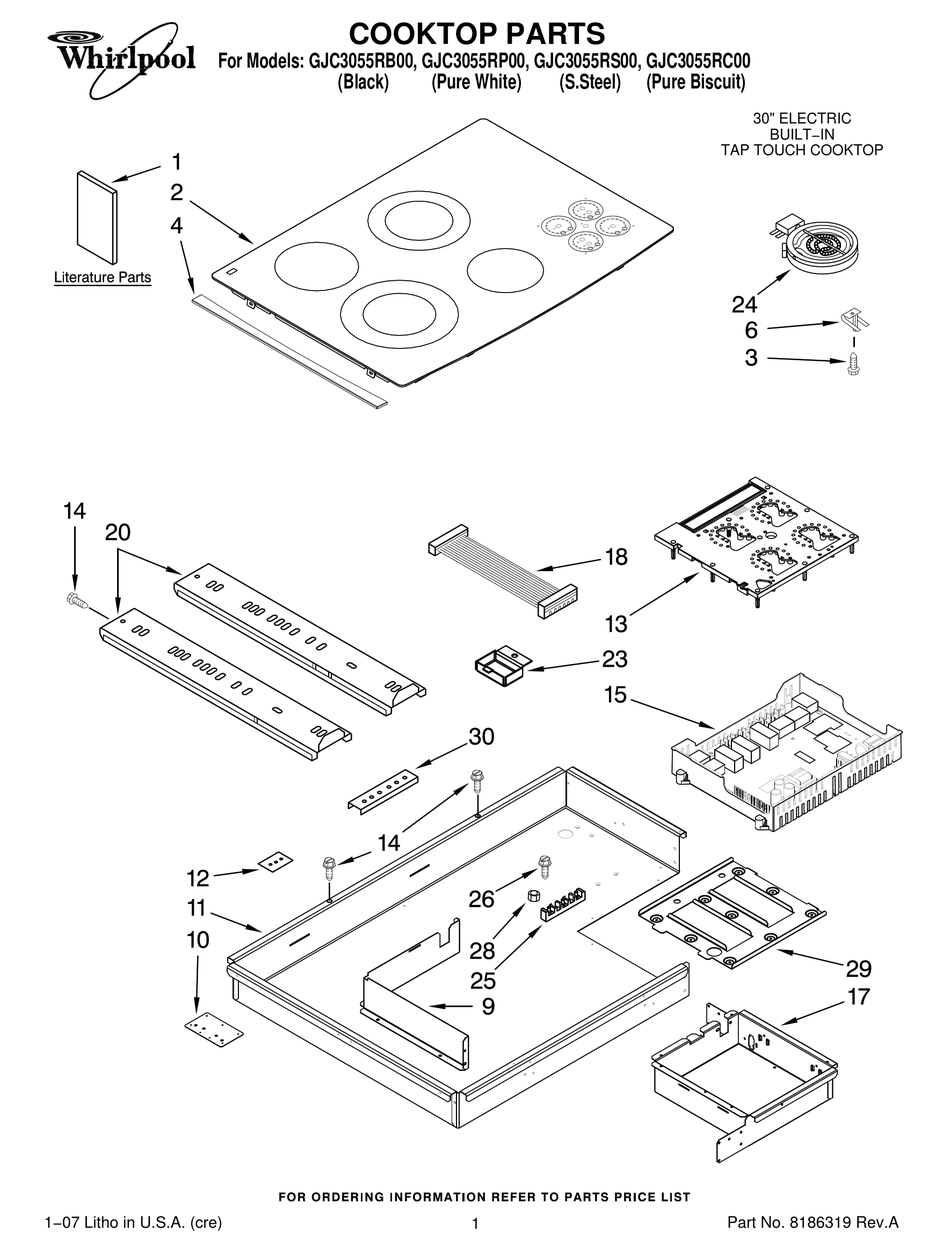 whirlpool gjc3055r