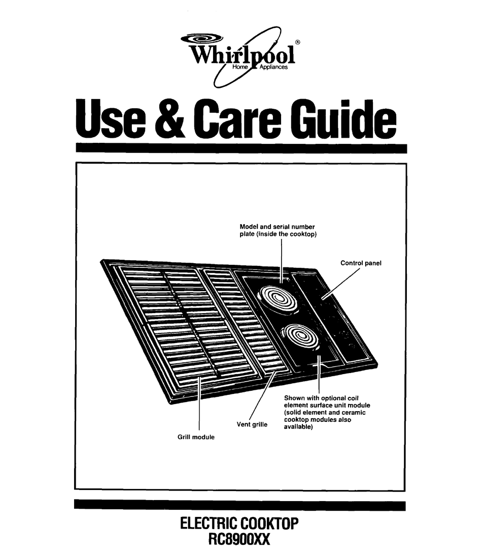 WHIRLPOOL RC8900XX USE AND CARE MANUAL Pdf Download ManualsLib