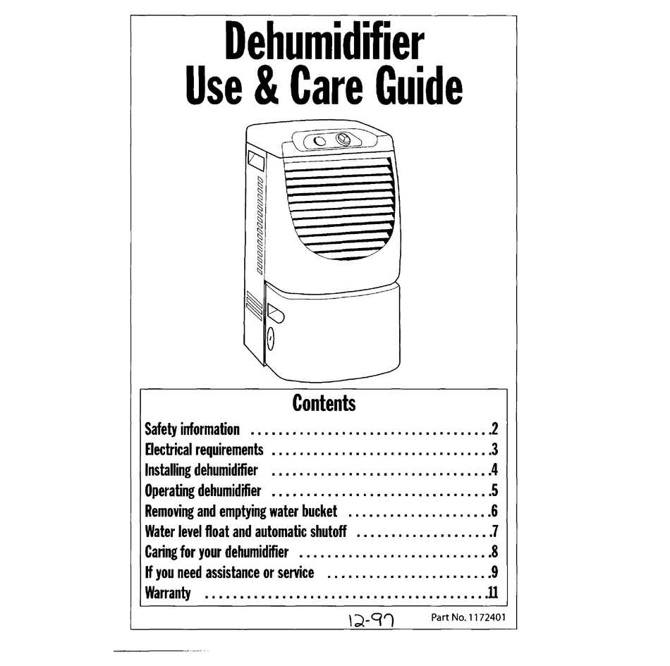 WHIRLPOOL DEHUMIDIFIER USE CARE MANUAL Pdf Download ManualsLib WHIRLPOOL DEHUMIDIFIER USE CARE MANUAL Pdf Download ManualsLib