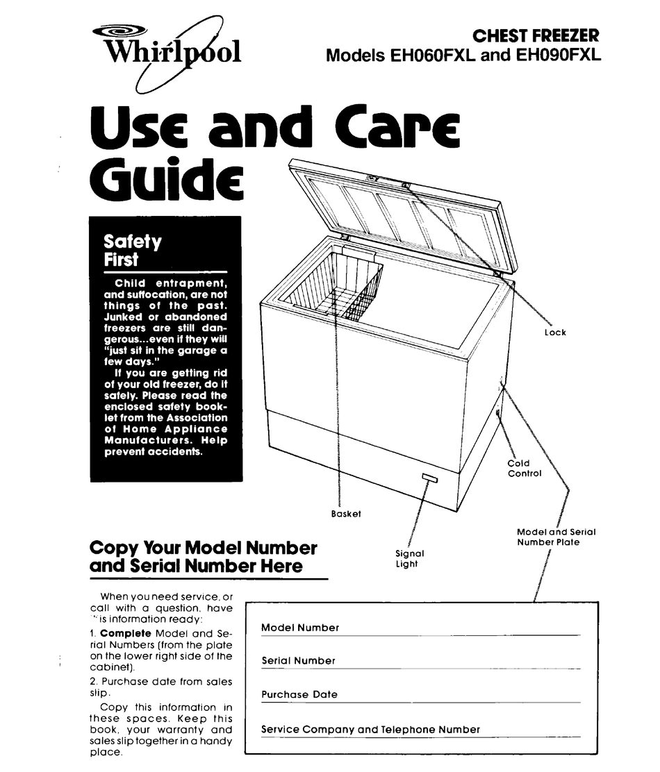 WHIRLPOOL EHO60FXL USE AND CARE MANUAL Pdf Download | ManualsLib