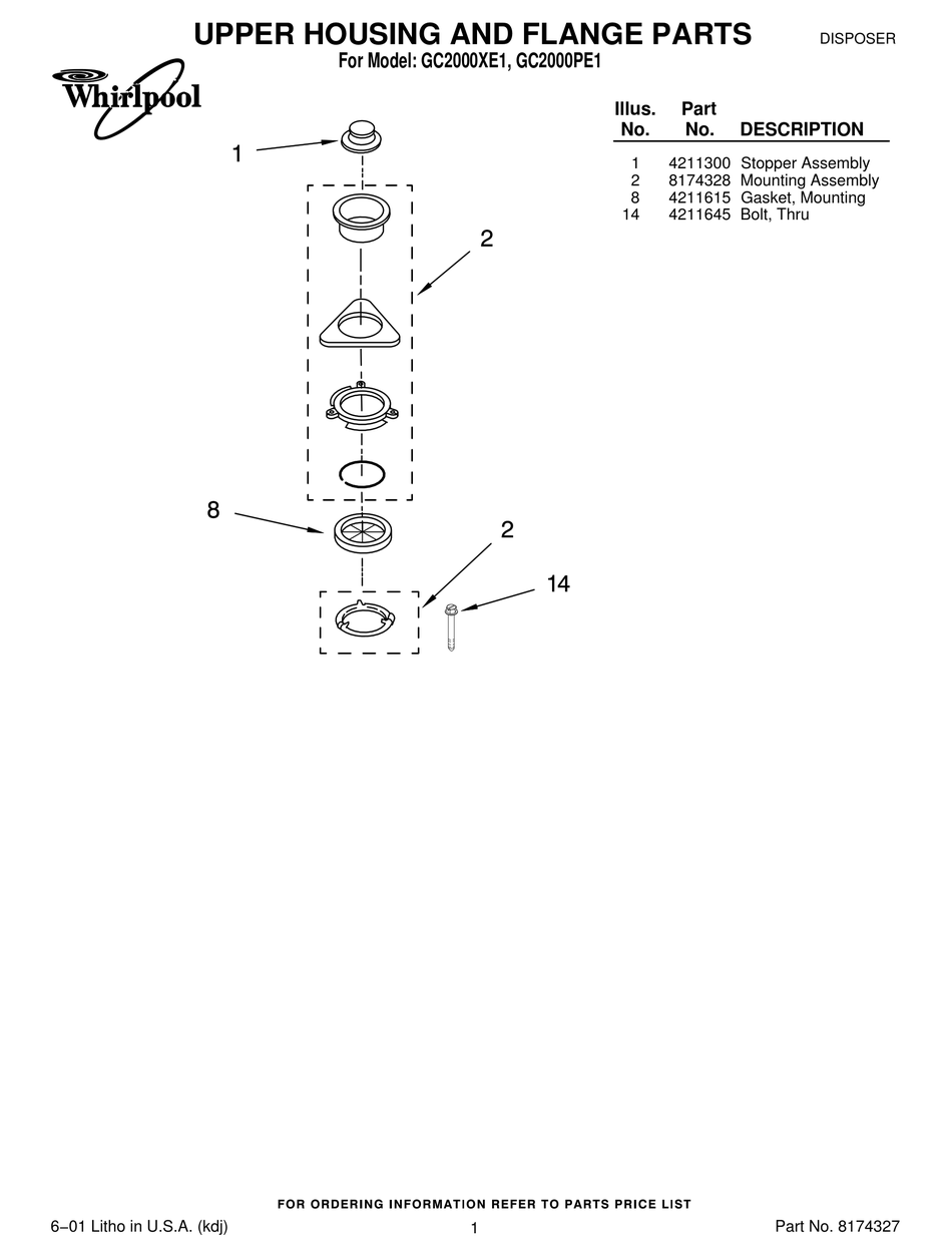WHIRLPOOL GC2000PE1 PARTS MANUAL Pdf Download ManualsLib