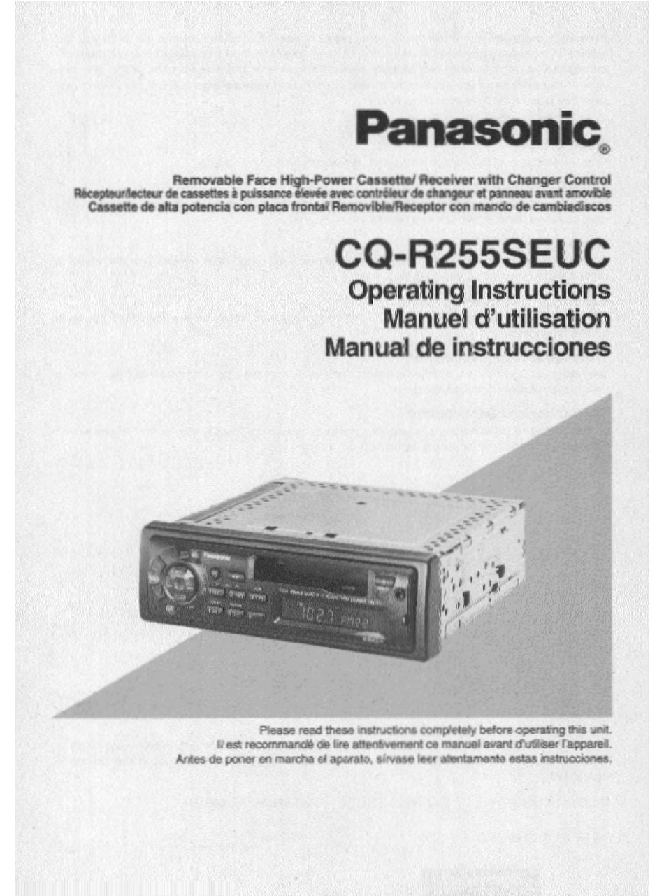 PANASONIC CQ-R255 OPERATING INSTRUCTIONS MANUAL Pdf Download | ManualsLib