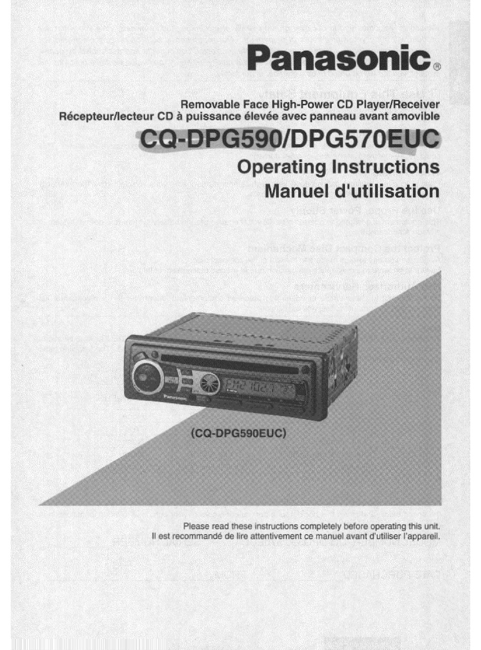 PANASONIC CQ-DPG570 OPERATING MANUAL Pdf Download | ManualsLib