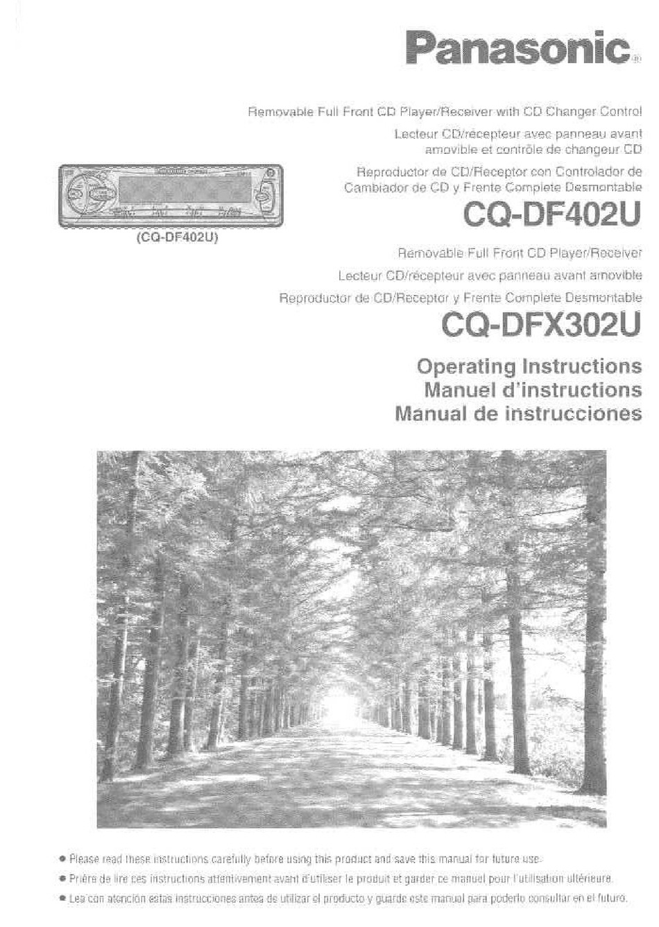 PANASONIC CQ-DF402U OPERATING INSTRUCTIONS MANUAL Pdf Download | ManualsLib