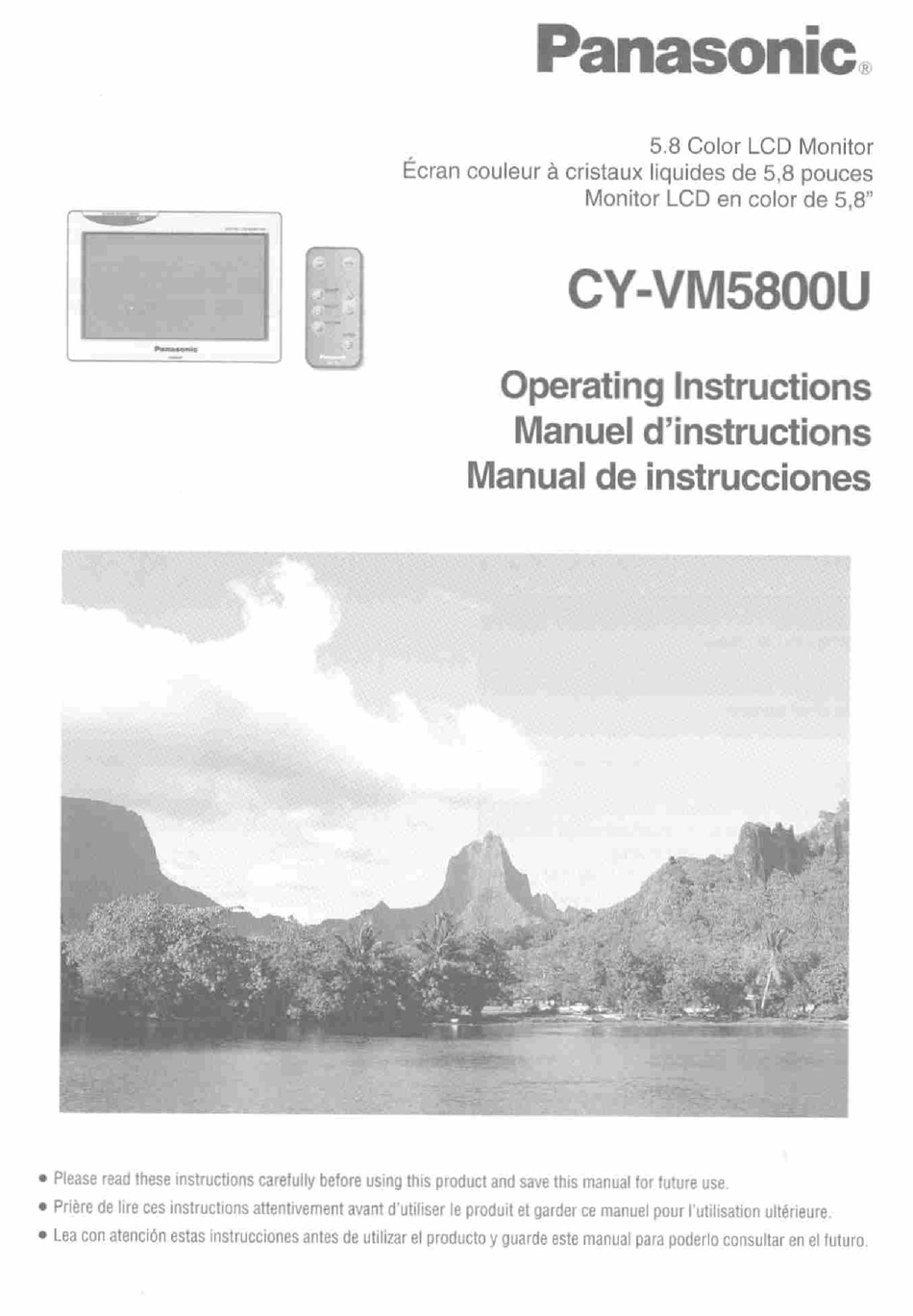 PANASONIC CYVM5800U OPERATING INSTRUCTIONS MANUAL Pdf Download