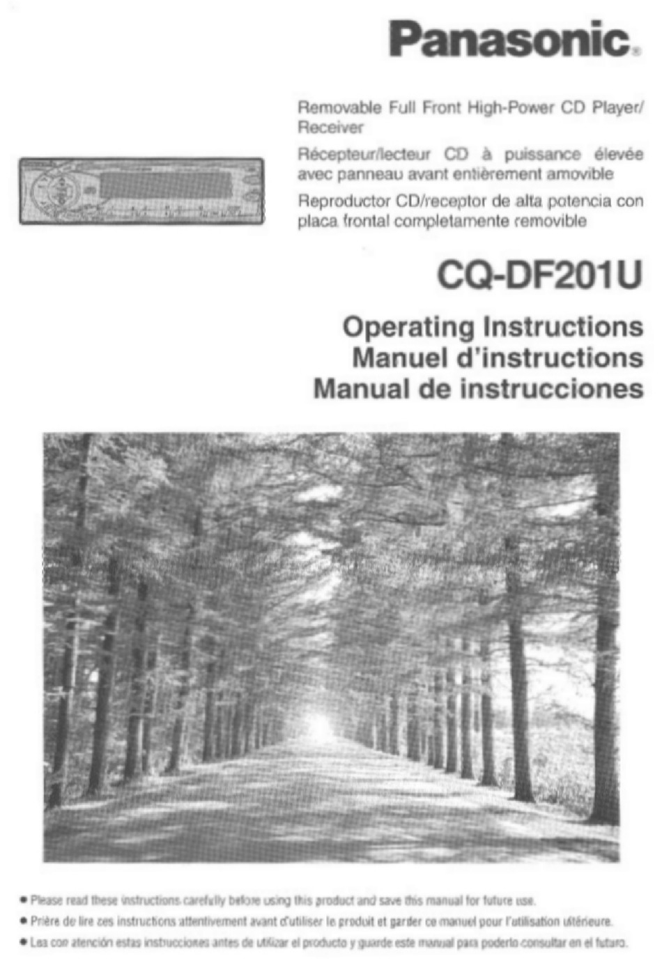 PANASONIC CQ-DF201U OPERATING INSTRUCTIONS MANUAL Pdf Download | ManualsLib