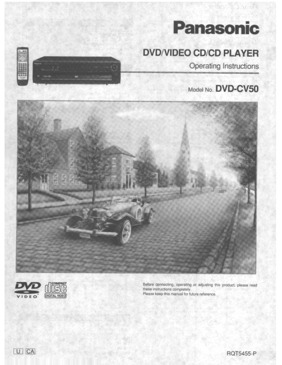 PANASONIC DVDCV50 OPERATING INSTRUCTIONS MANUAL Pdf Download ManualsLib