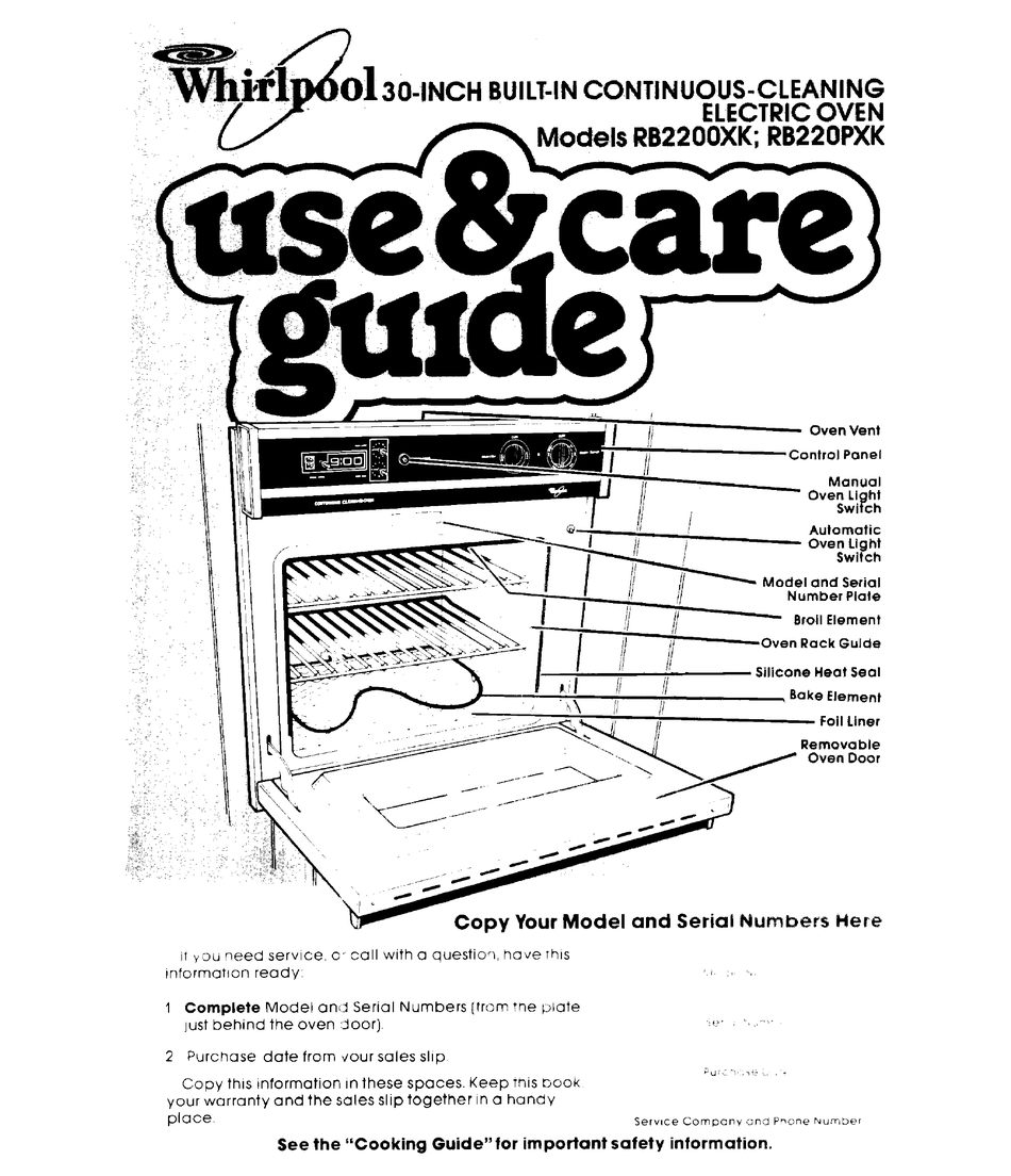 WHIRLPOOL R82200XK USE & CARE MANUAL Pdf Download ManualsLib
