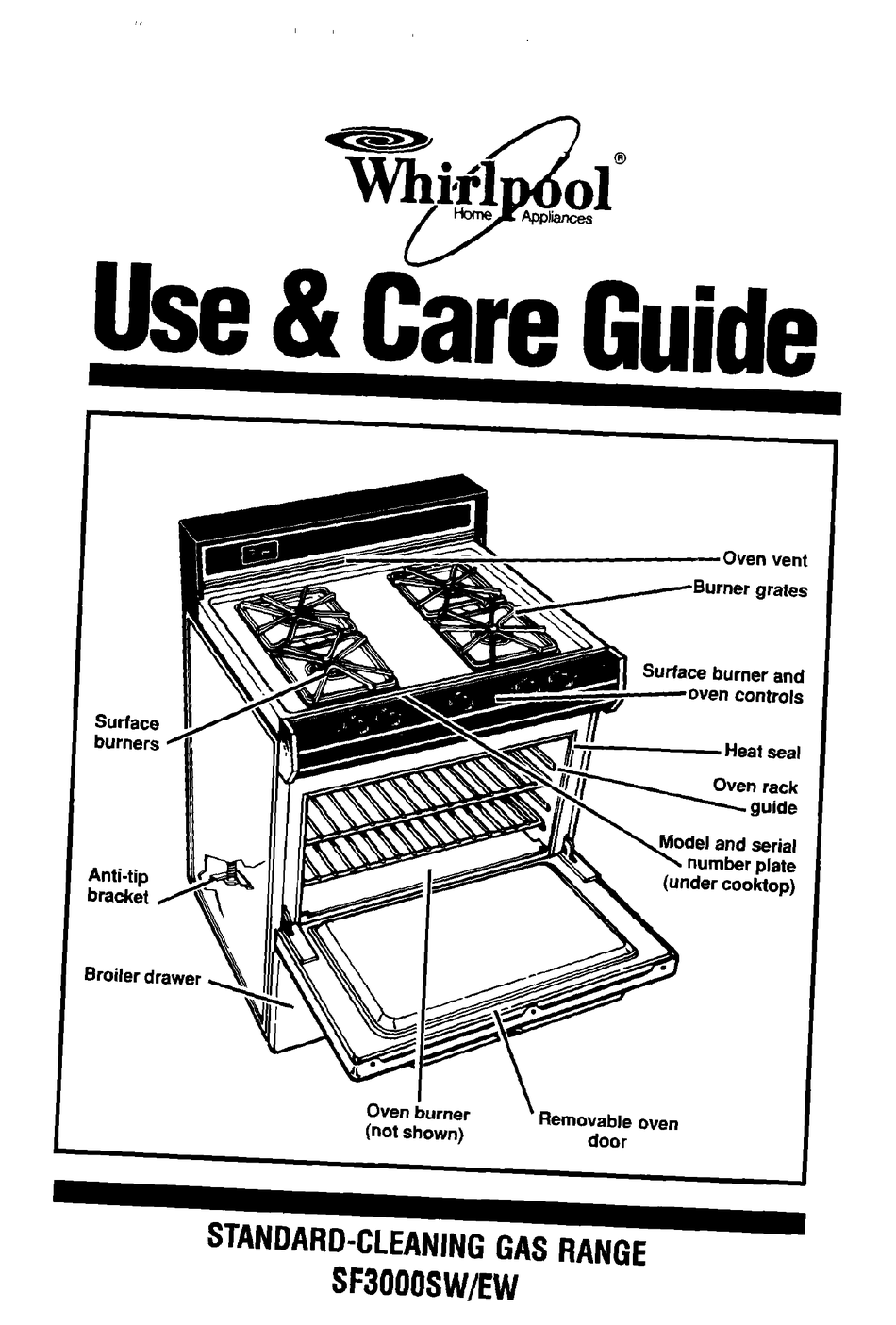 WHIRLPOOL SF3000SW/EW USE AND CARE MANUAL Pdf Download ManualsLib