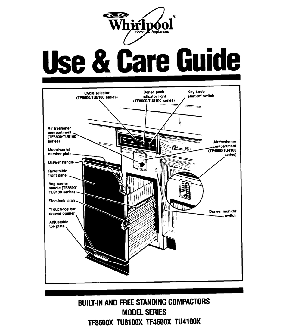 WHIRLPOOL TF4600X SERIES USE & CARE MANUAL Pdf Download ManualsLib