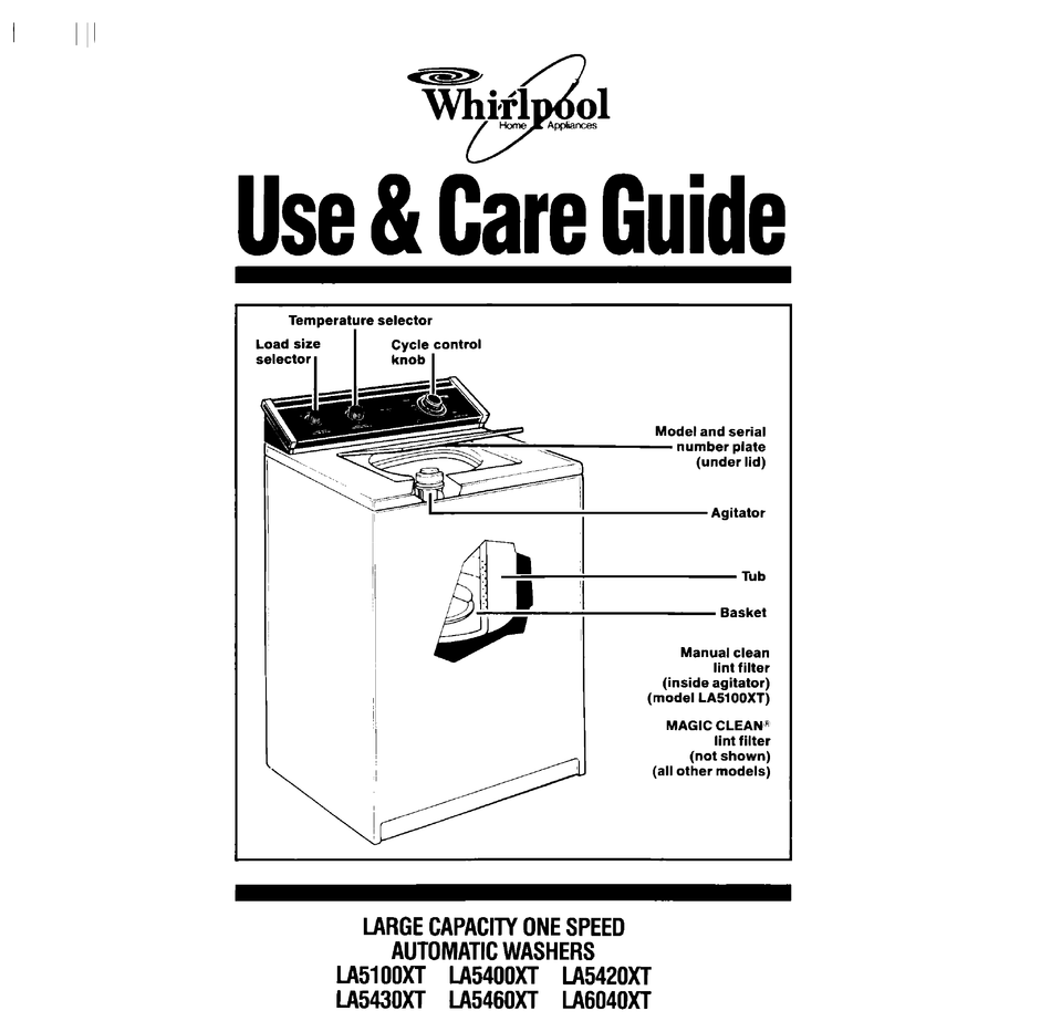 whirlpool user manuals