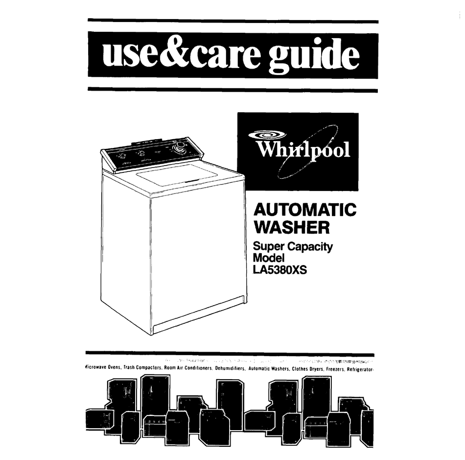 WHIRLPOOL LA5380XS USE & CARE MANUAL Pdf Download | ManualsLib