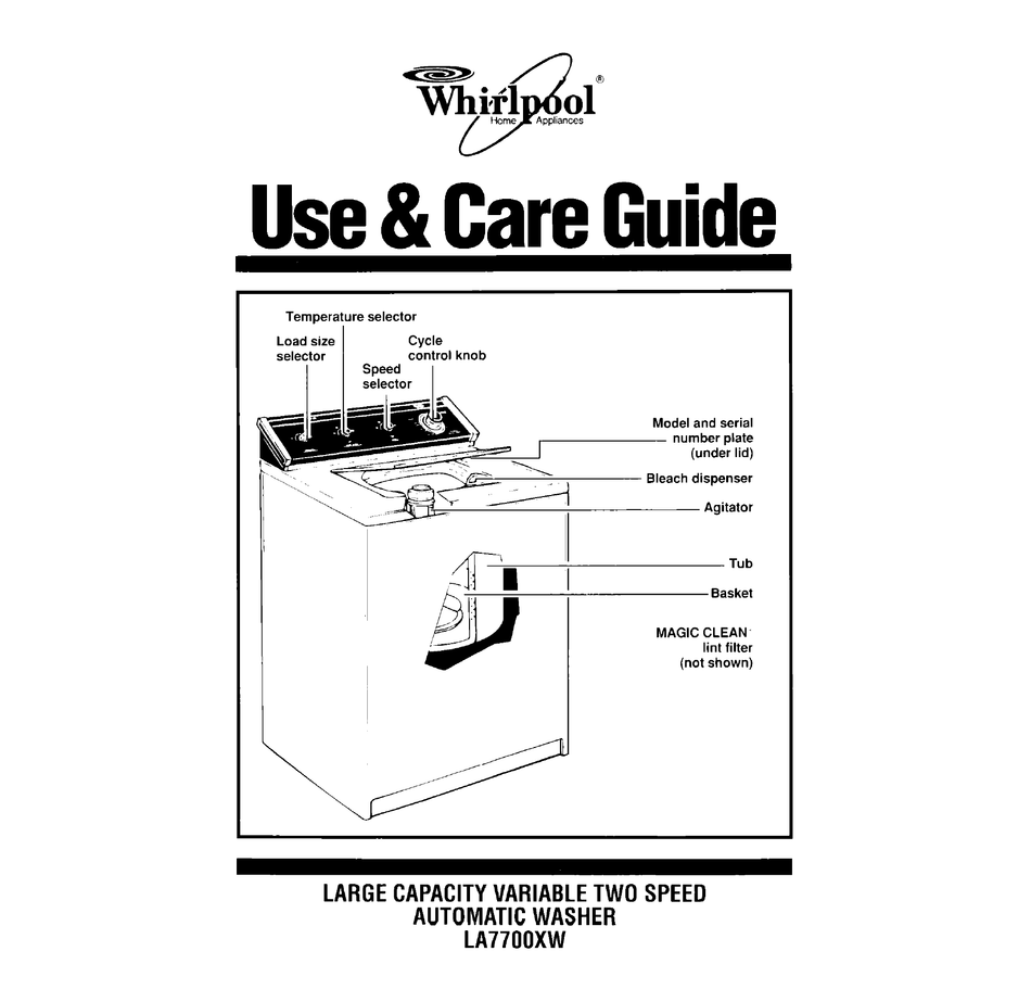 design 2000 whirlpool washing machine serial number